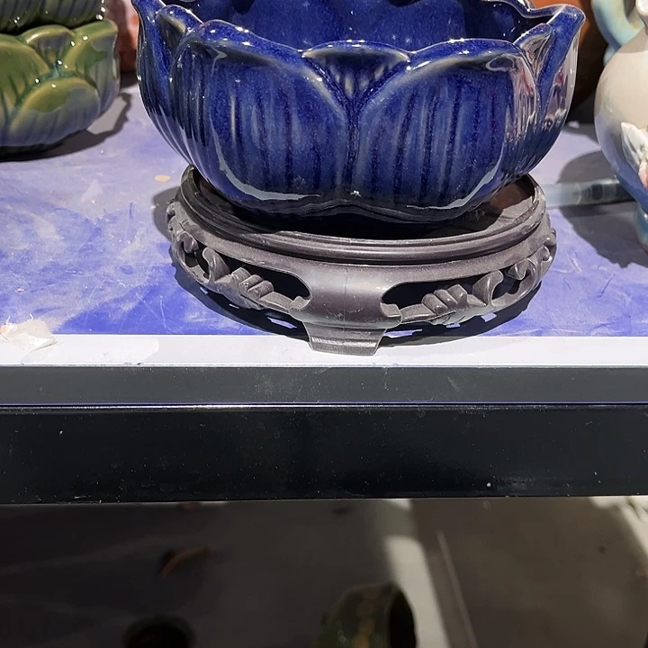 瓷片花盆多肉植物艺术品