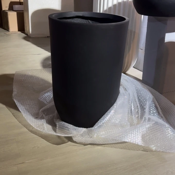 揭***装镁泥材质落地花盆