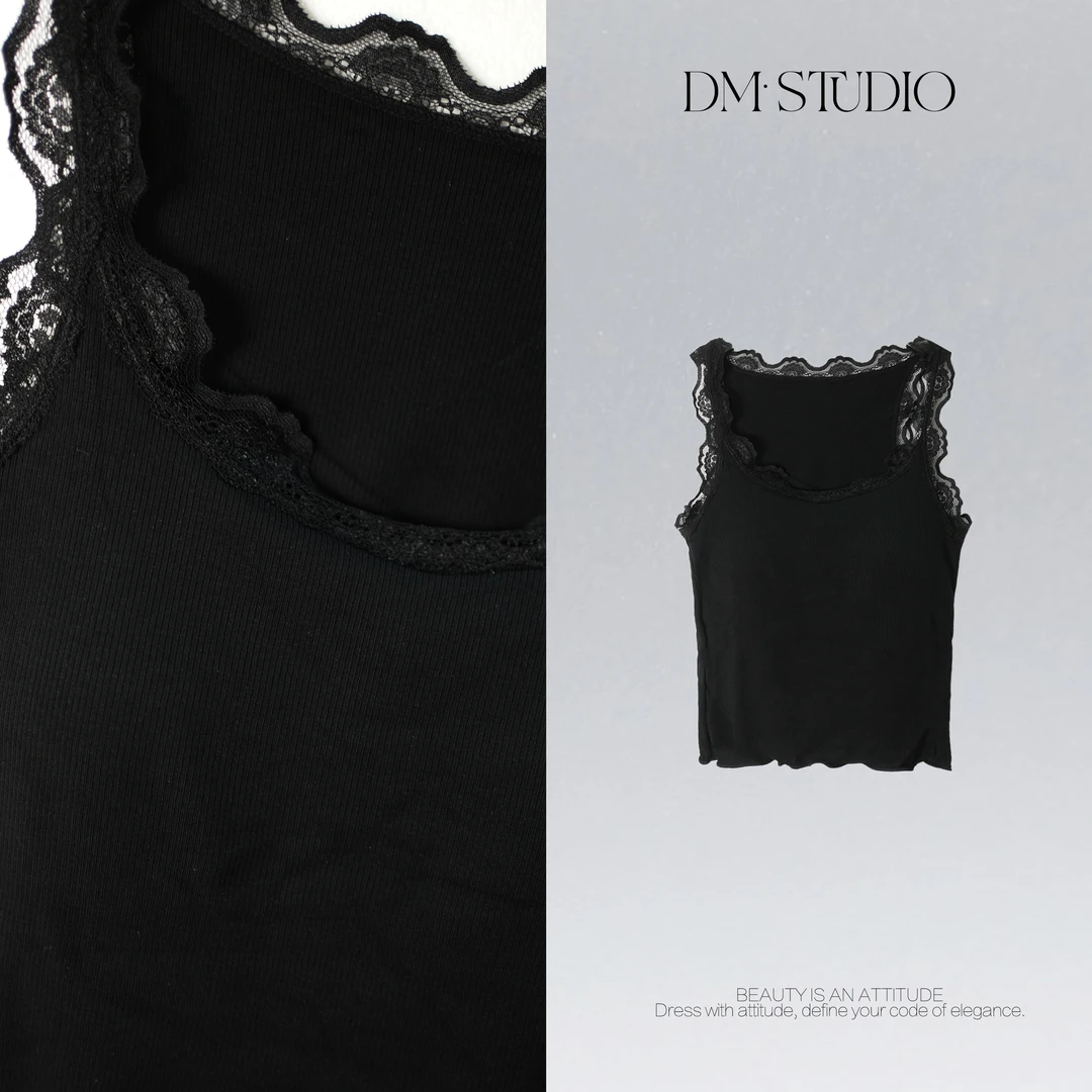 DEDM•STUDIO/透气舒适蕾丝花边吊带背心内搭美背2506BX/8513