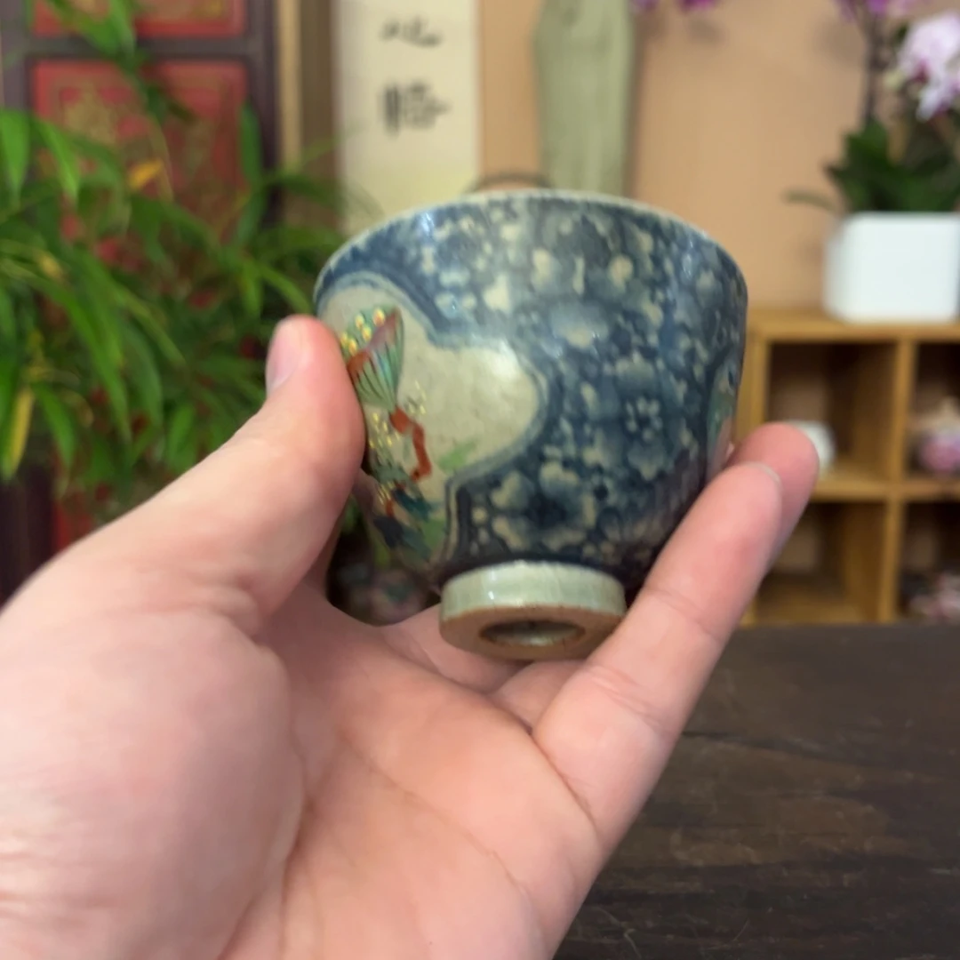 柴烧纯手工手绘陶瓷