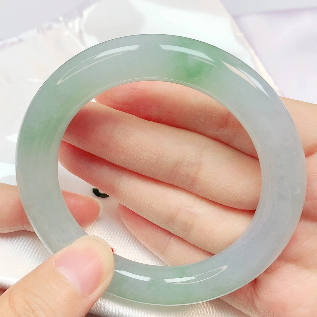 翡翠未镶嵌手镯抖音357