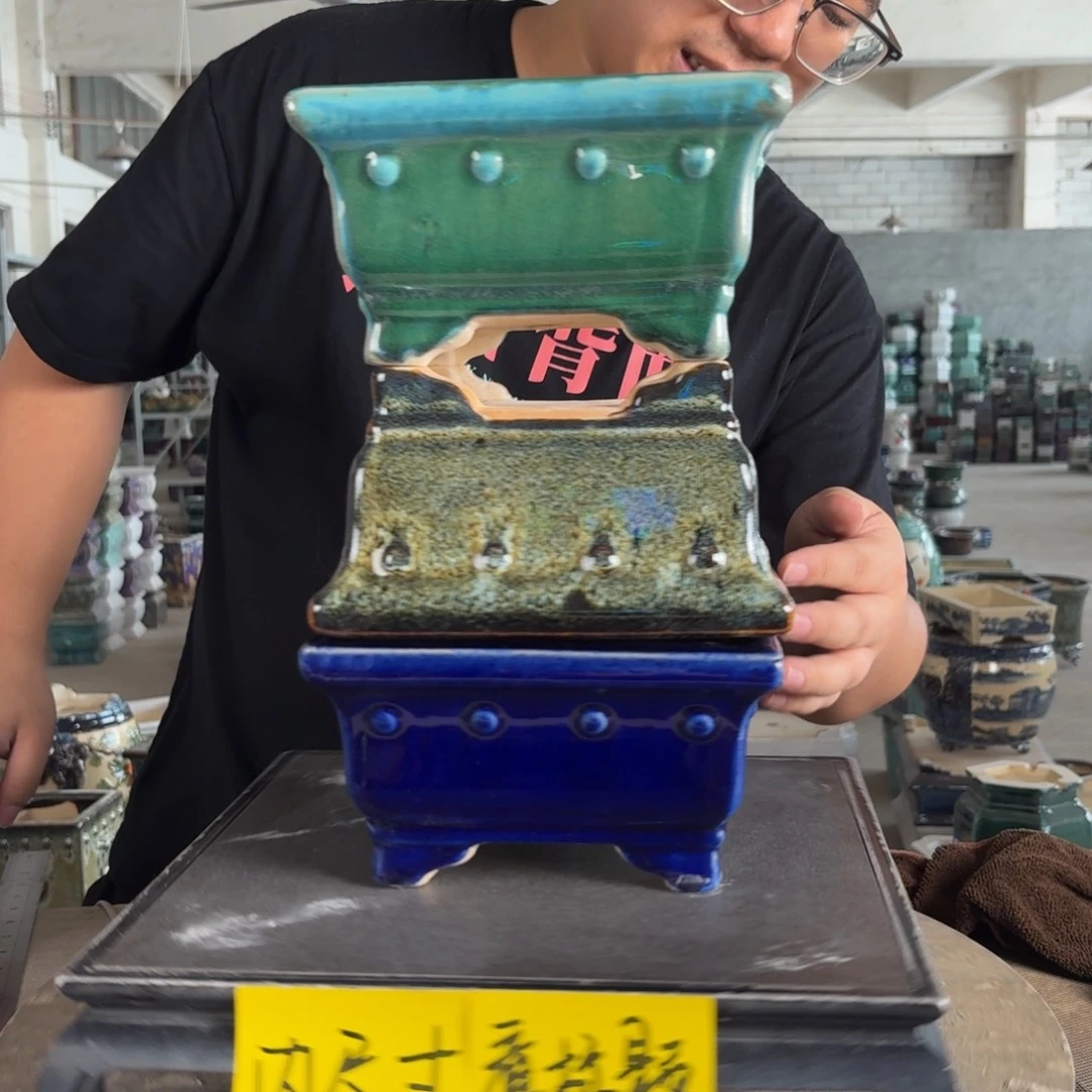 。一风堂石湾花盆 瑕疵 内14*8