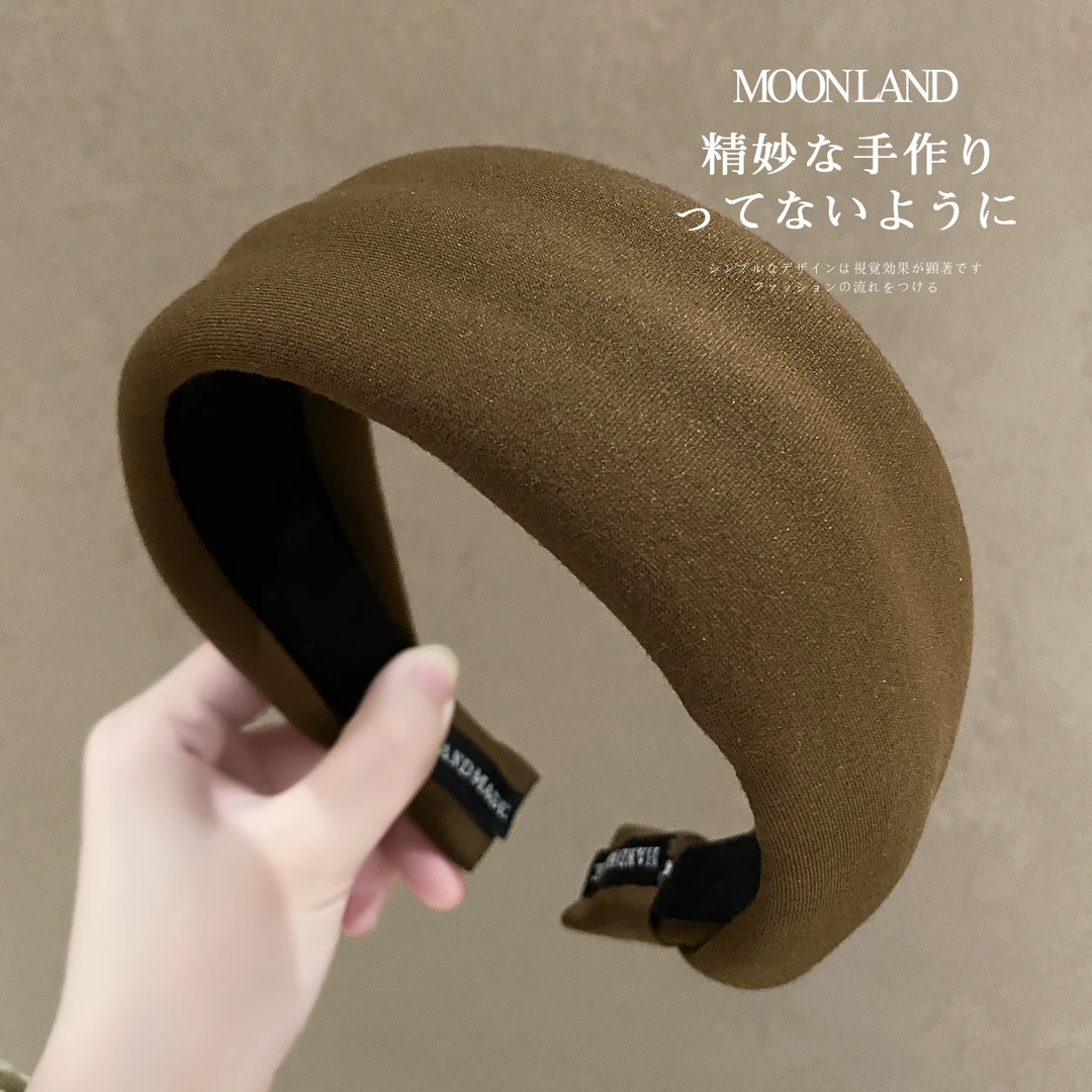 高级感气质宽边纯色发卡新款日常外戴遮白发头箍洋气时尚洗脸发箍