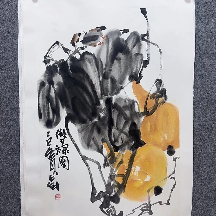 国画靳长年老师手绘作品