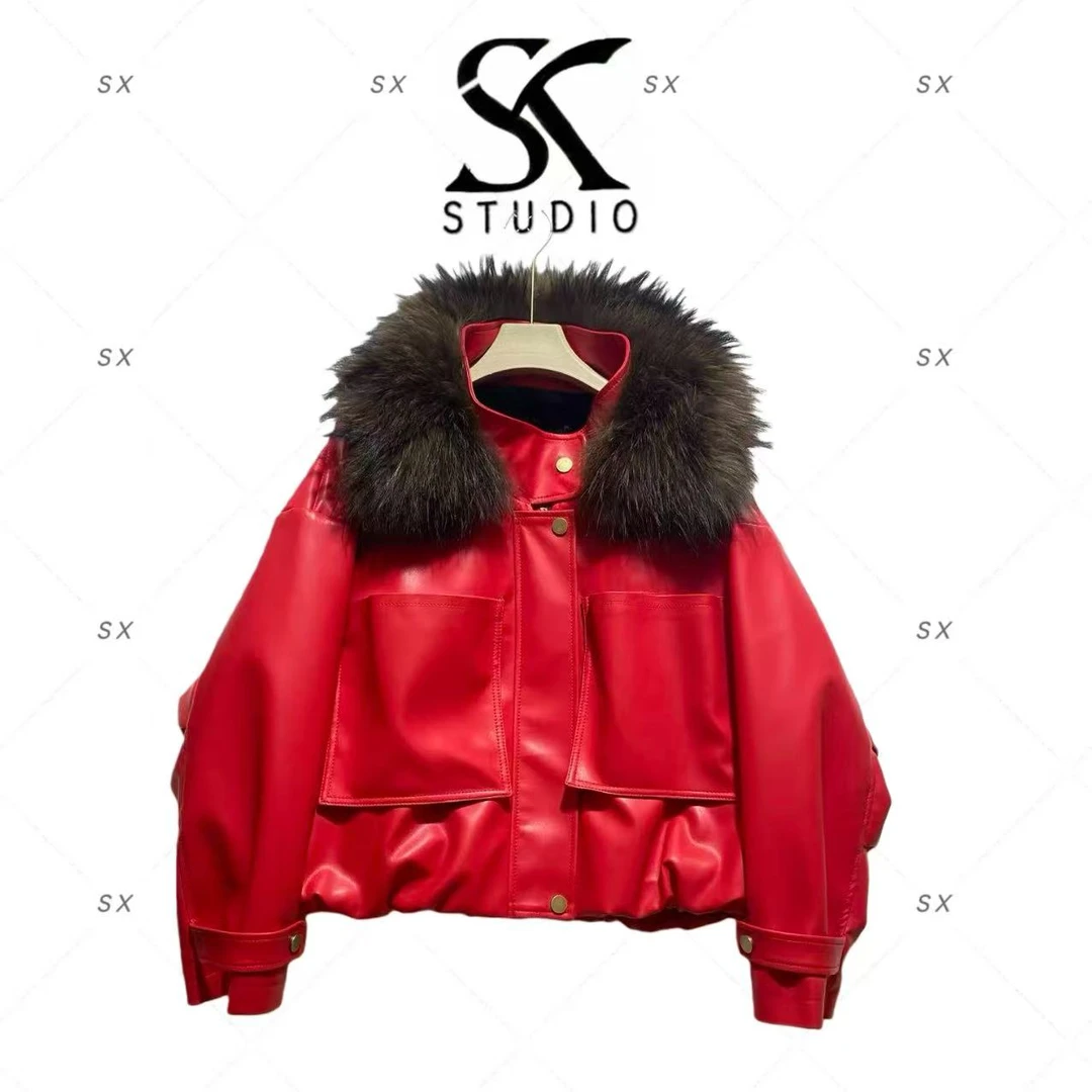 9222女装轻奢新款外套（貉子毛领）LNE-2501