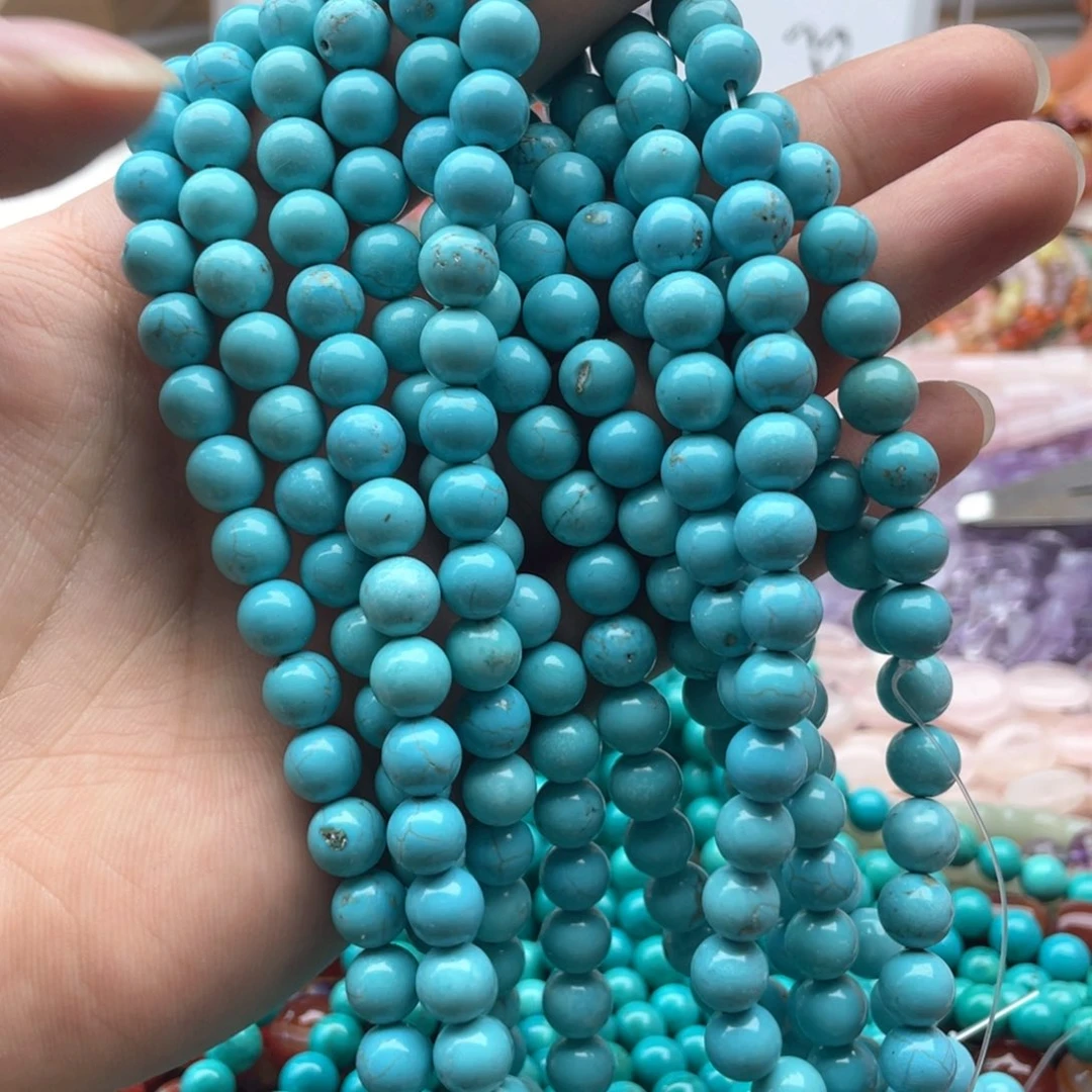 玛瑙/玉髓未镶嵌珠宝半成品一条装卡8mm蒙松蓝松圆珠