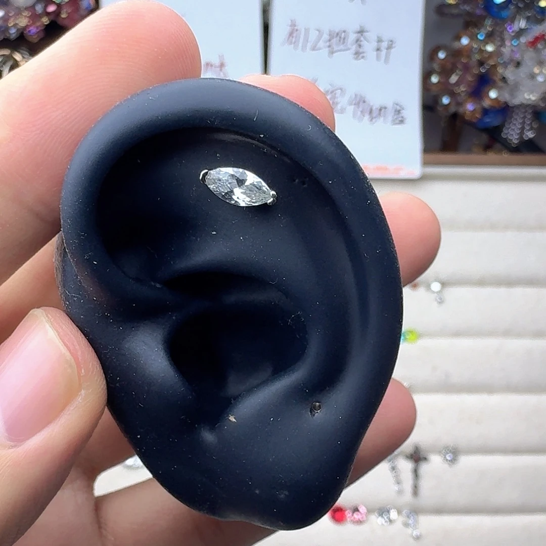 锆石钛钢合金纯白马眼锆