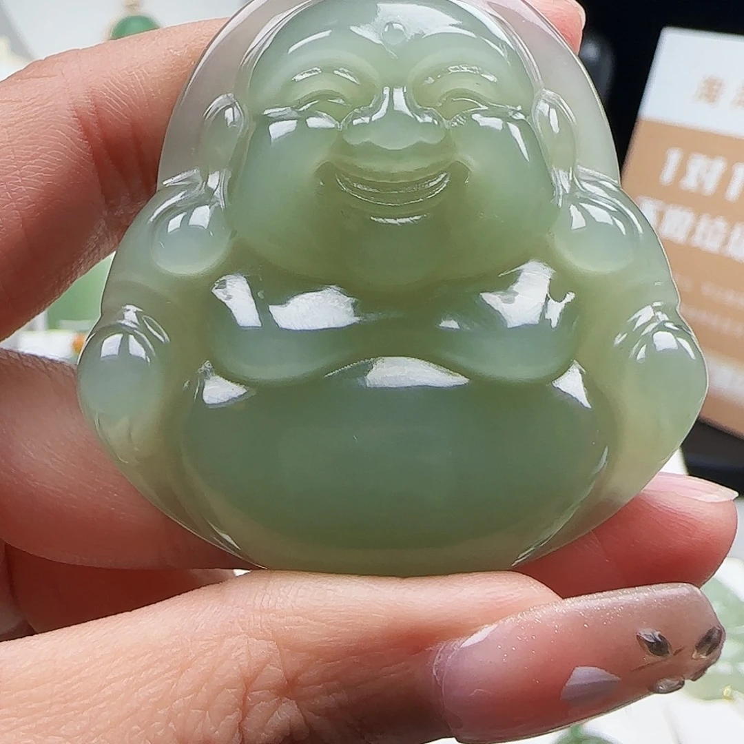 和田玉18K金镶嵌颈饰50