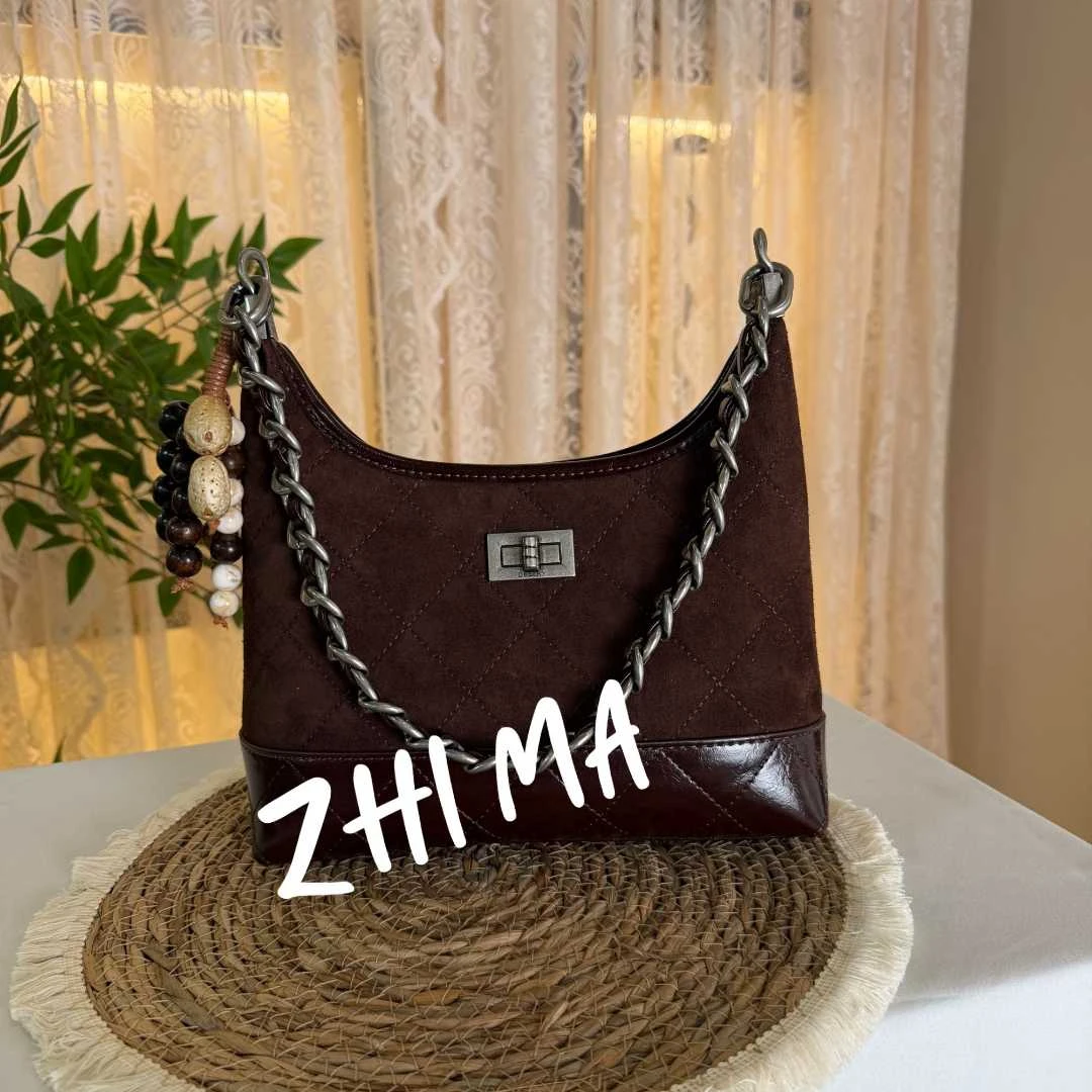 【芝麻集】ZT-D8082-磨砂咖RAIN.CUN休闲时尚百搭腋下女包