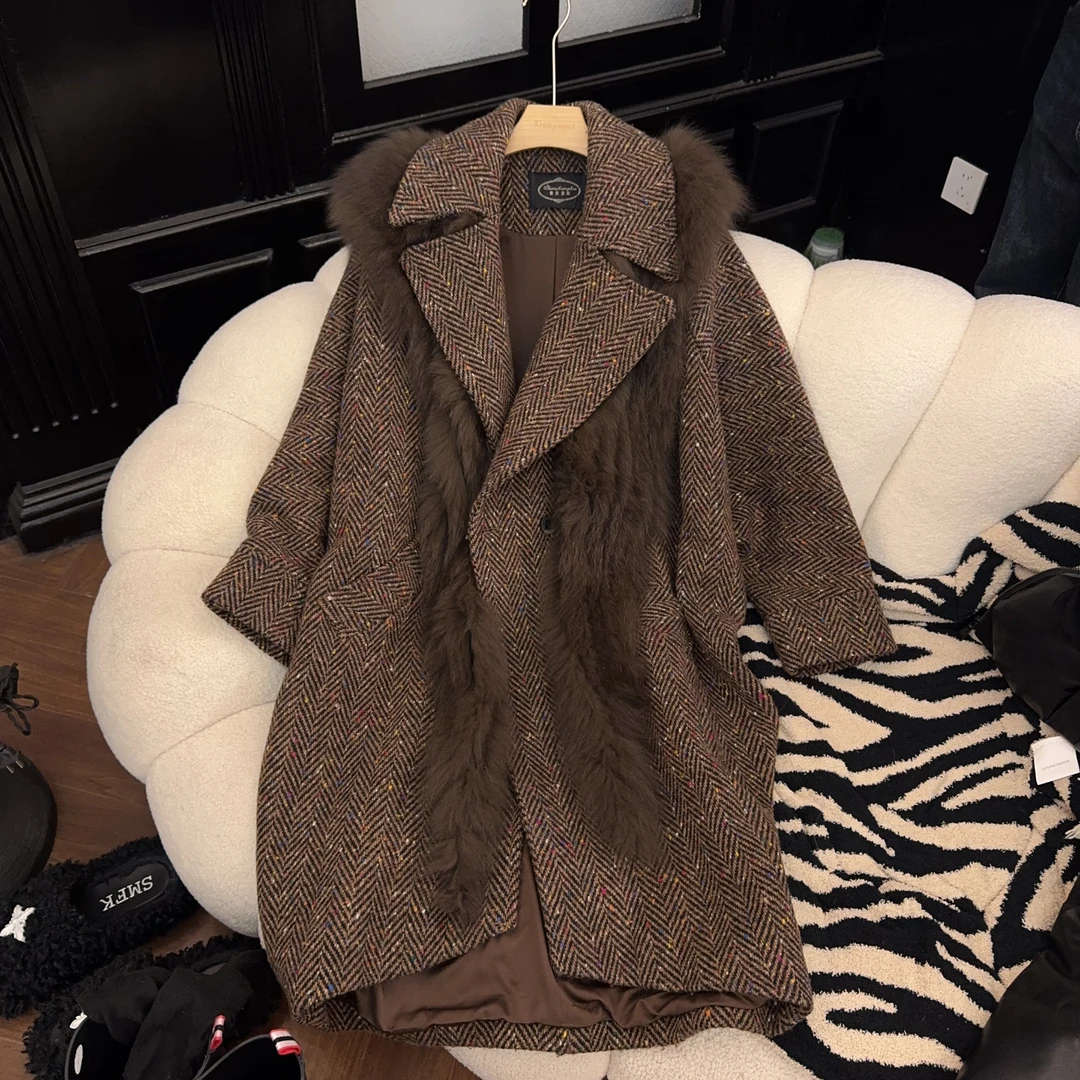 原创设计款高端定制新款冬季皮草大衣XL2309