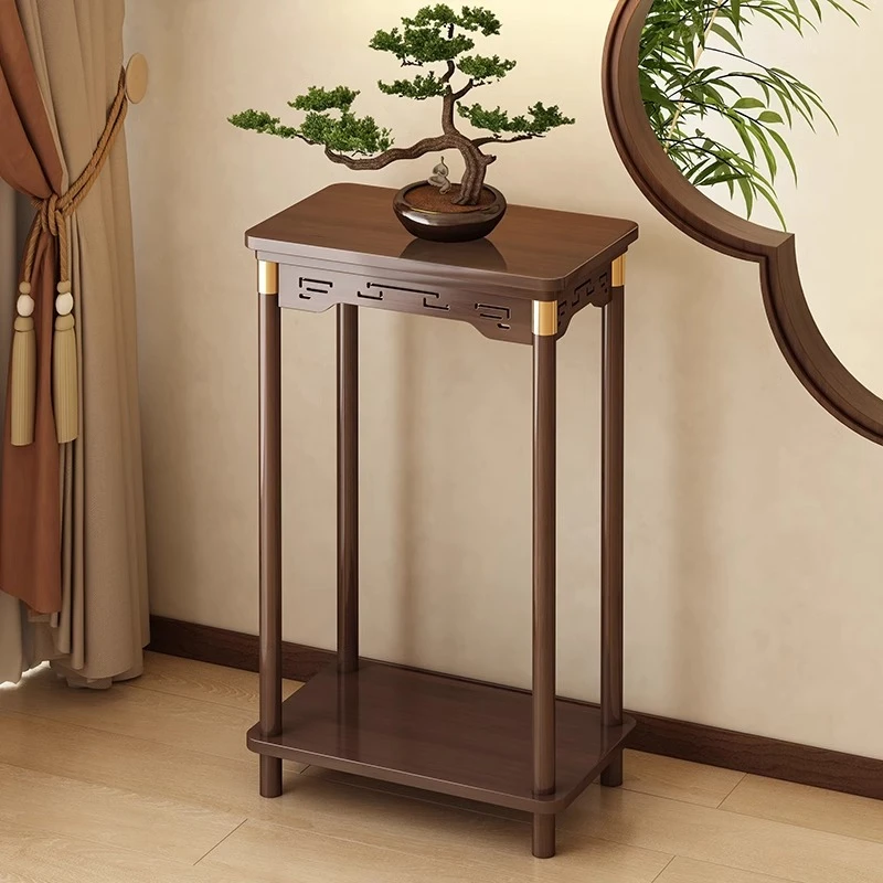 中式花架子客厅落地式置物架阳台2024新款实木花台室内多层花盆架