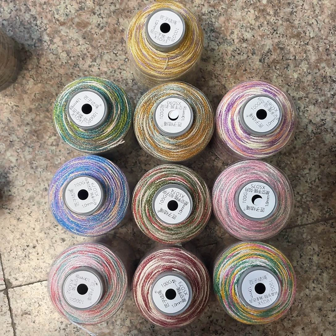 八***心聚酯纤维1.0mm段染手搓棉10卷