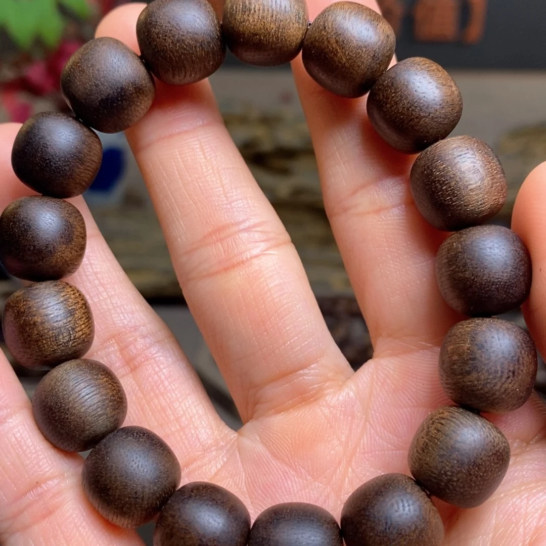 沉香手串越南芽庄白棋楠1.2单圈