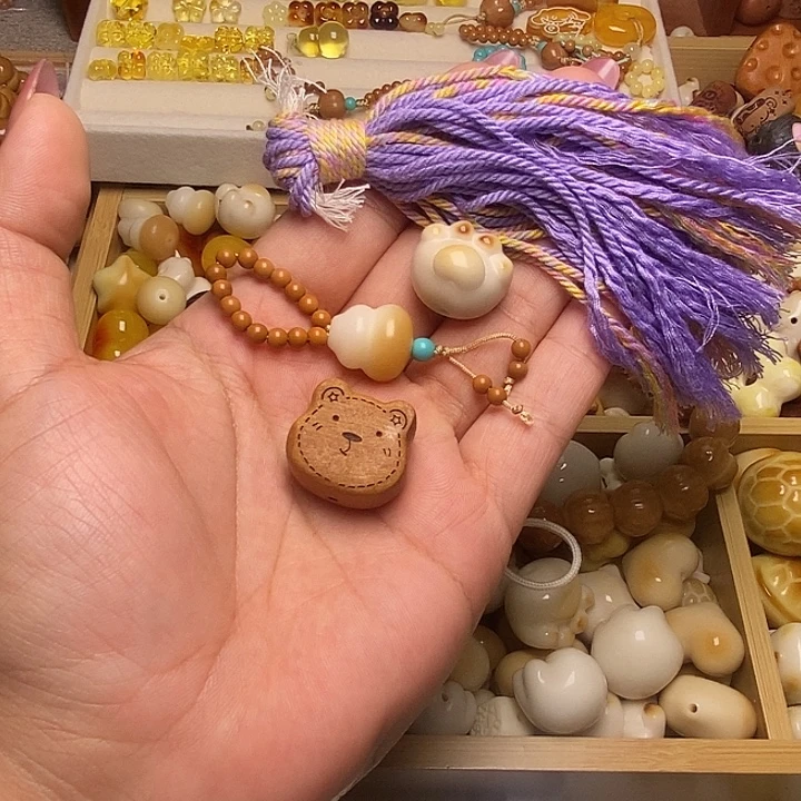 猴头核桃吊坠紫气东来猫爪葫芦滴酒小熊