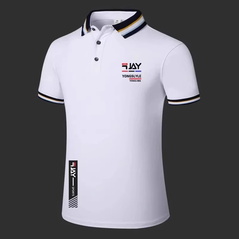 斯洛加霍特轻奢短袖男T恤简约商务纯色丝光棉休闲百搭上衣服