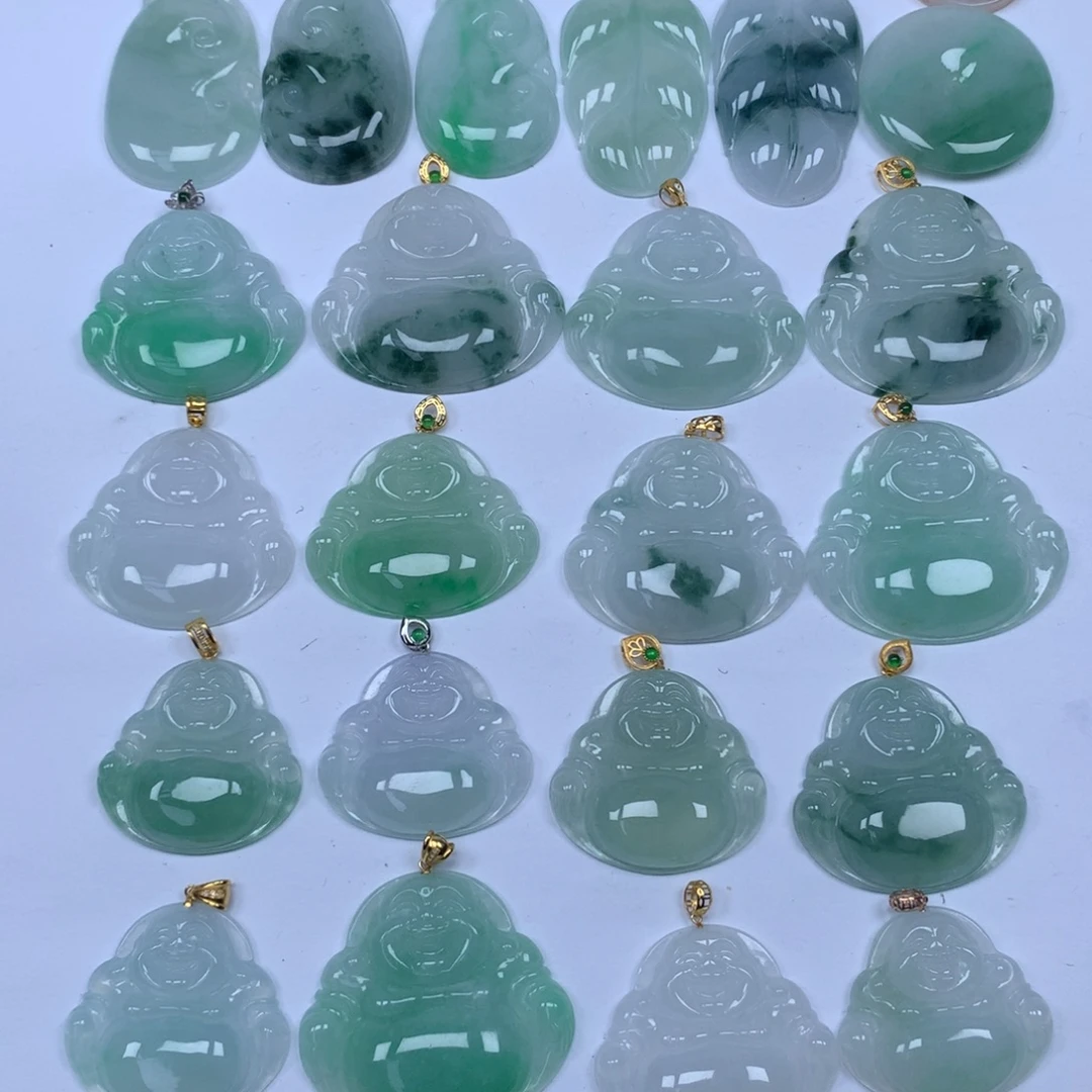 翡翠未镶嵌颈饰天然