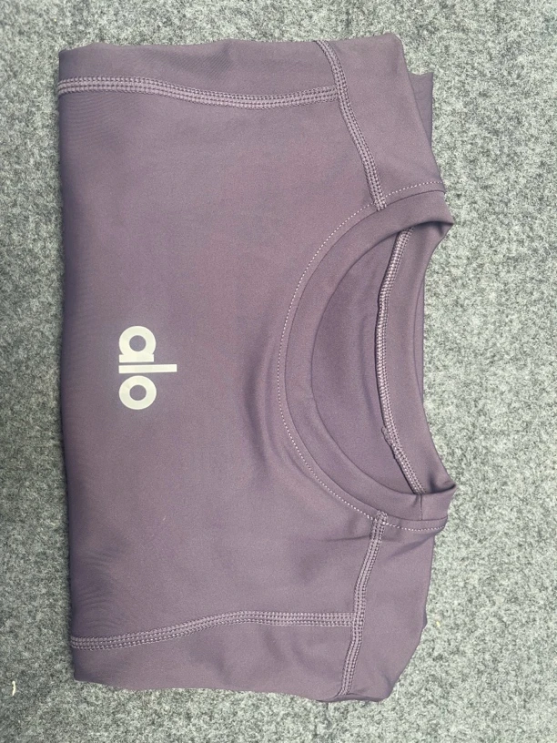 欧美Alo T恤瑜伽服健身夏季速干跑步T运动休闲弹力紧身