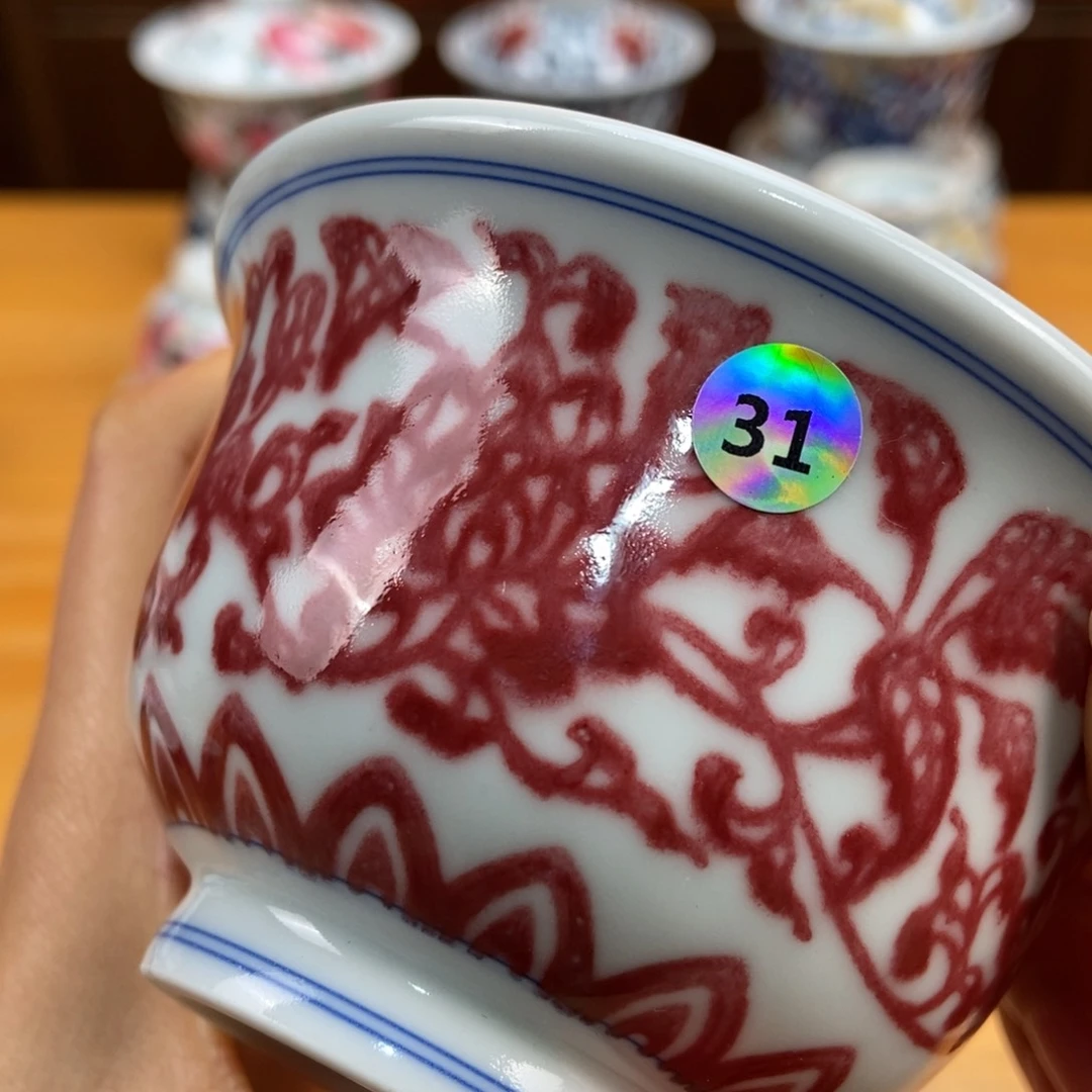 手绘现代茶具非古董