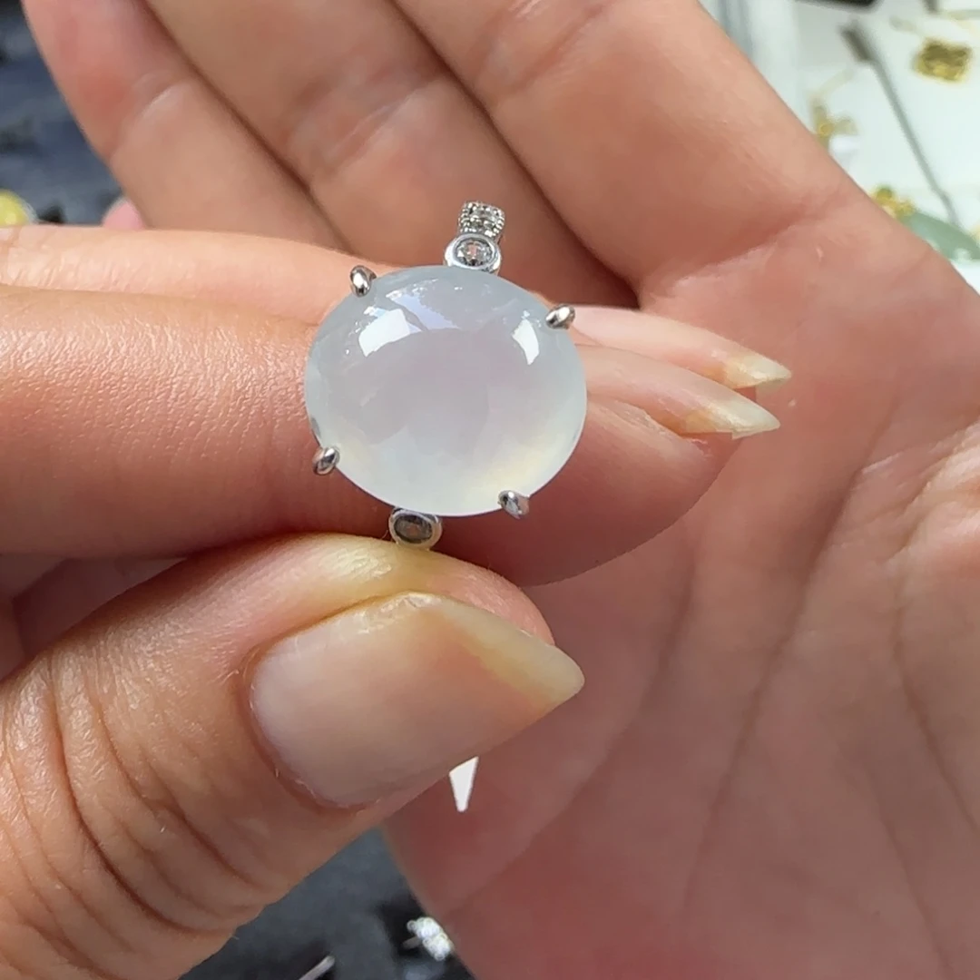 银S925镶嵌戒指翡翠