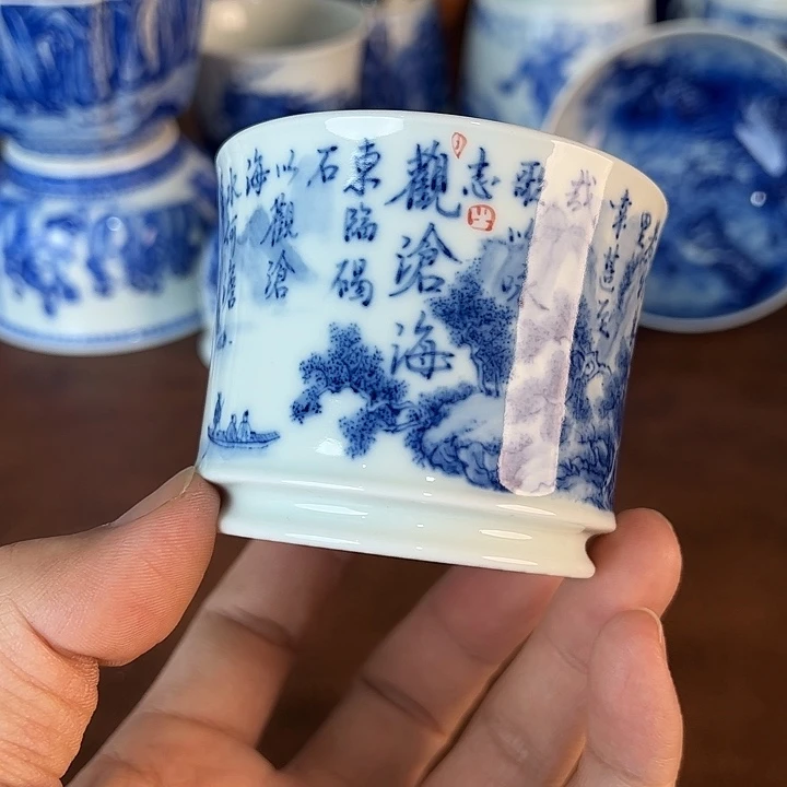 上***总瓷片景德镇全手工手绘陶瓷