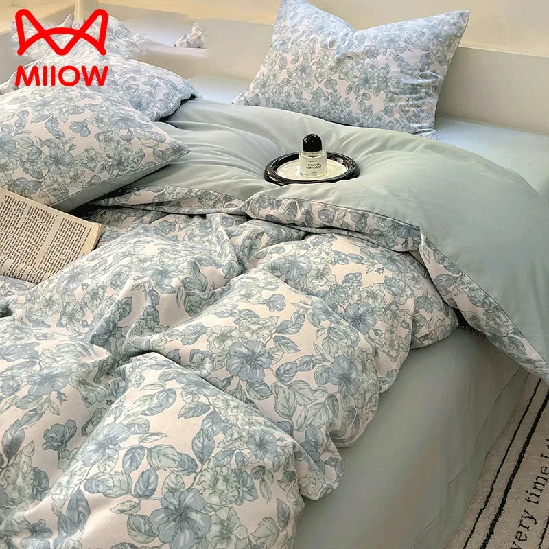 猫人全棉磨毛床上四件套纯棉2025新款床品四季通用床单被套三件套