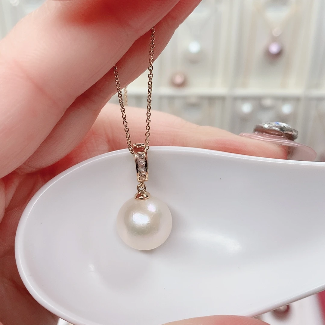 合金淡水珍珠吊坠(赠链)