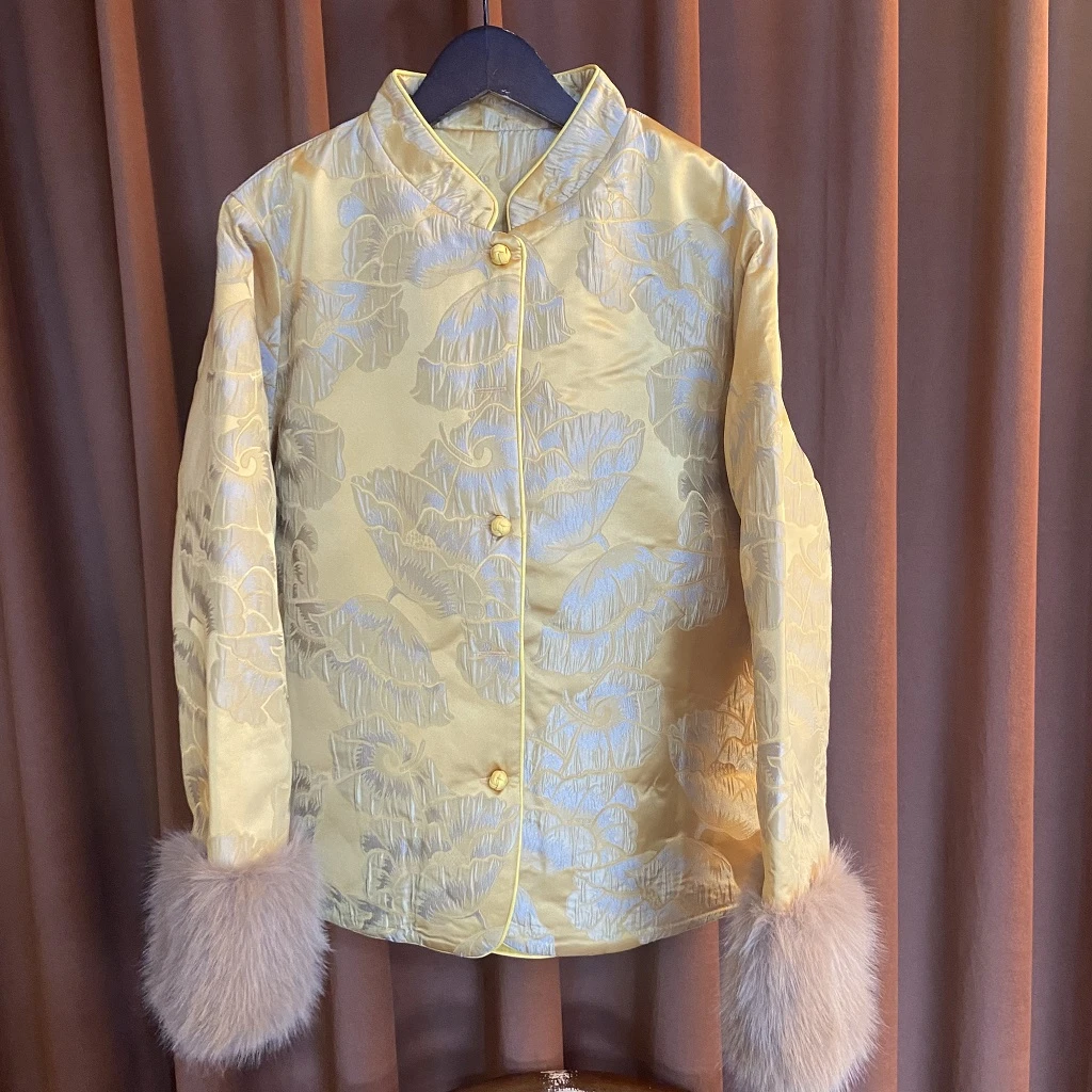 【锦叶】新中式国风民族古风短款冬款2024新款加厚中长款外套女装