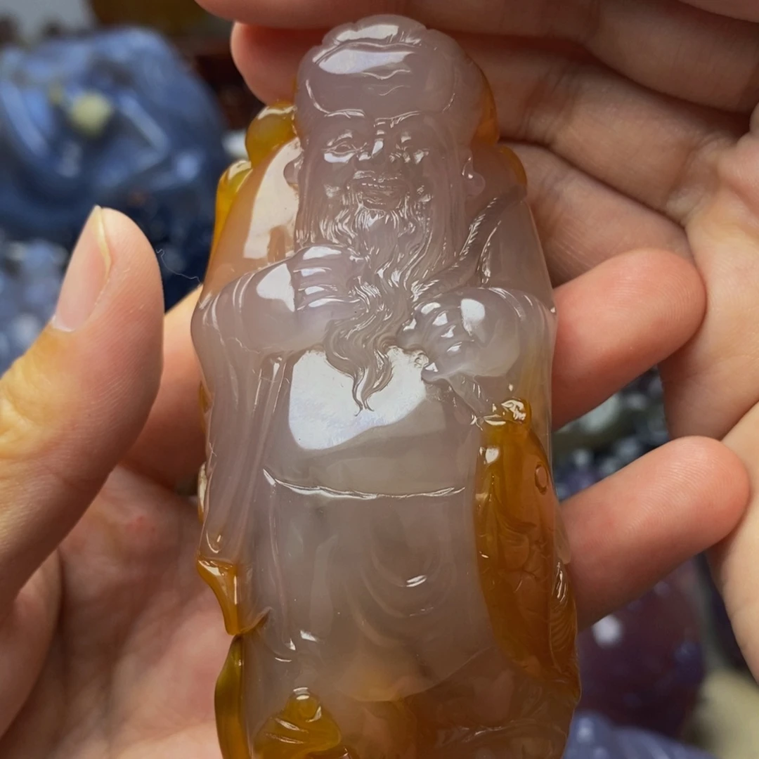 玛瑙/玉髓手把件未镶嵌