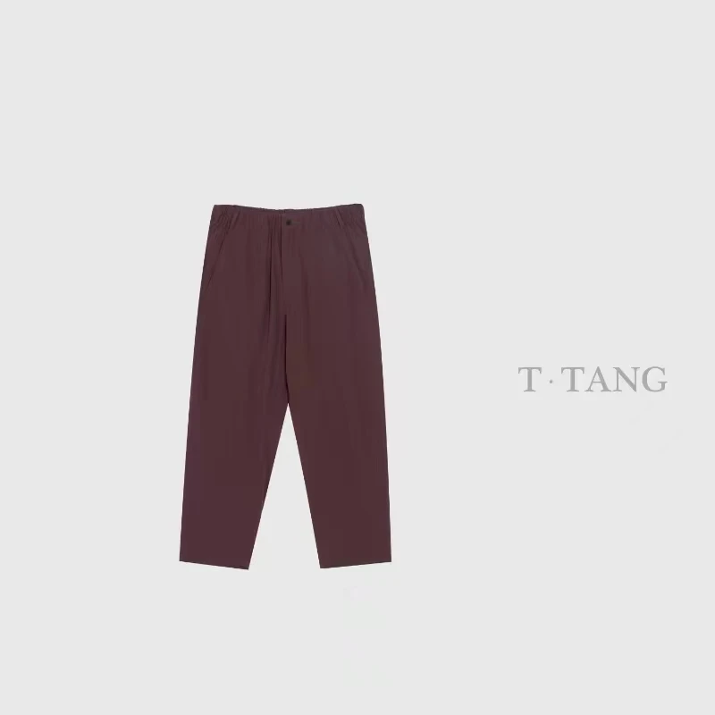 春夏密纹小方格速干面料百搭休闲简约舒适直筒速干裤【6291】