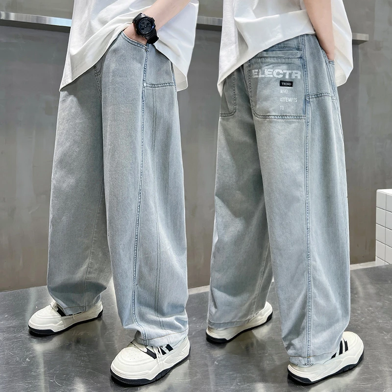 男童夏季裤子2025新款儿童装夏装中大童防蚊裤薄款休闲牛仔裤夏款