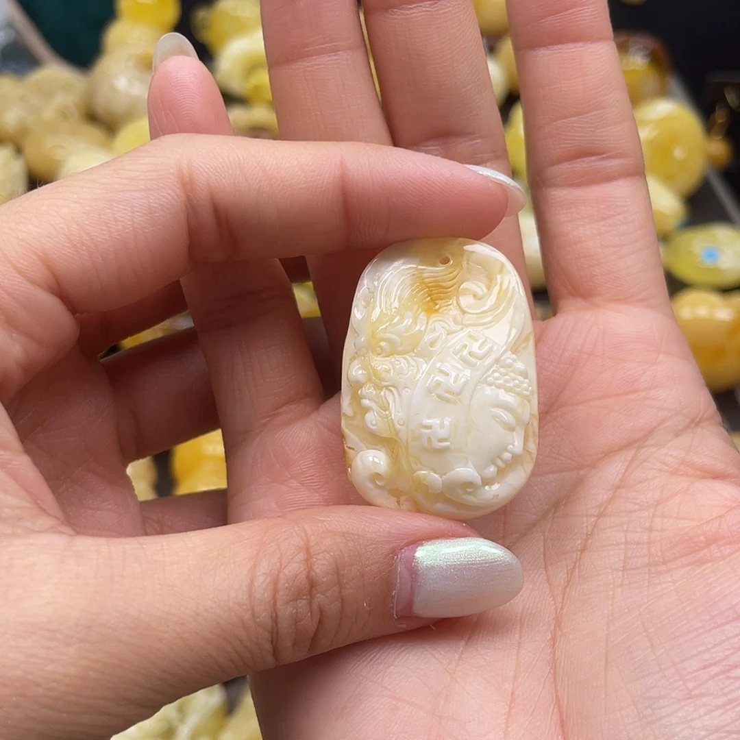 蜜蜡裸石未镶嵌天**月蜜蜡