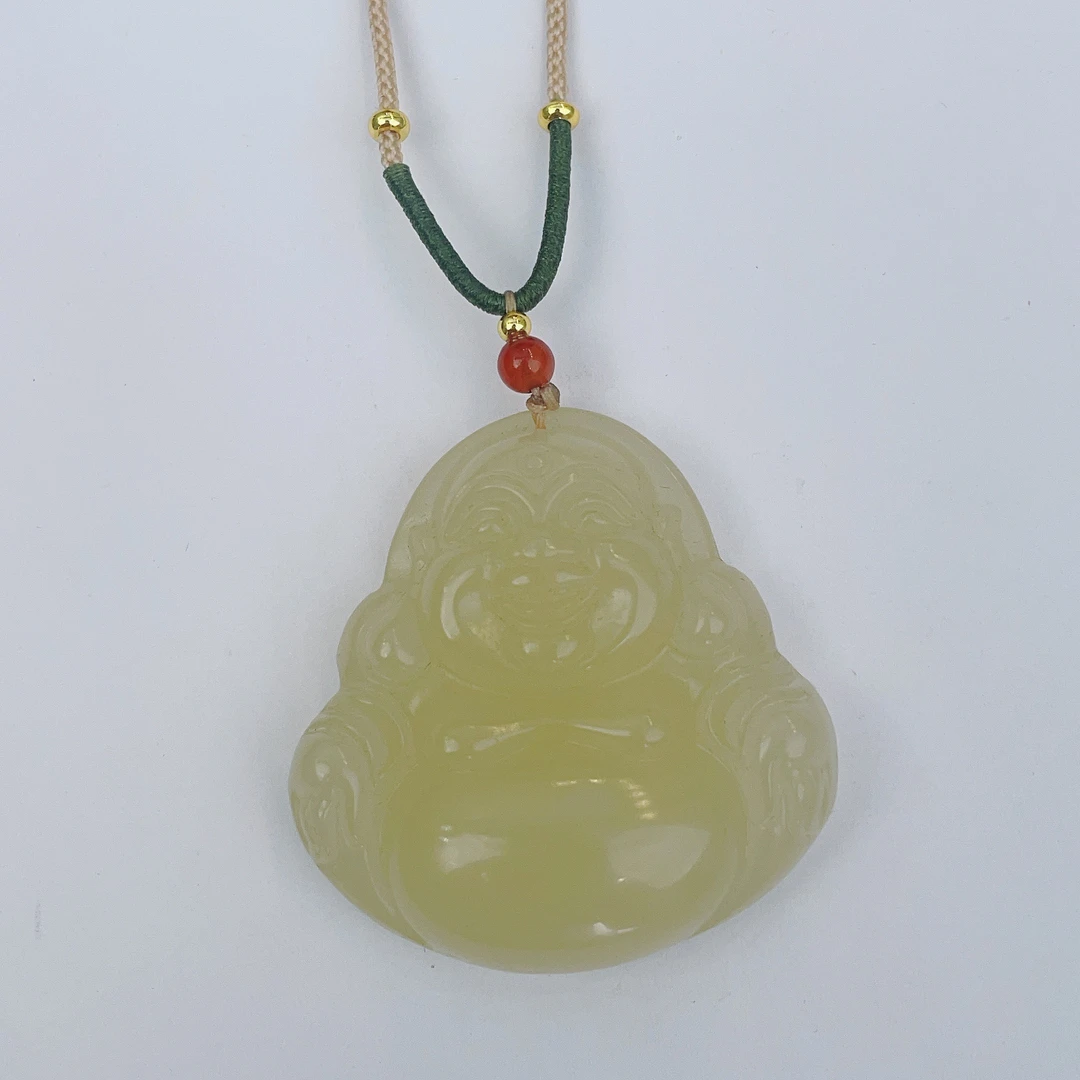 【佛公吊坠】天然玉石 50mm精雕大佛公吊坠