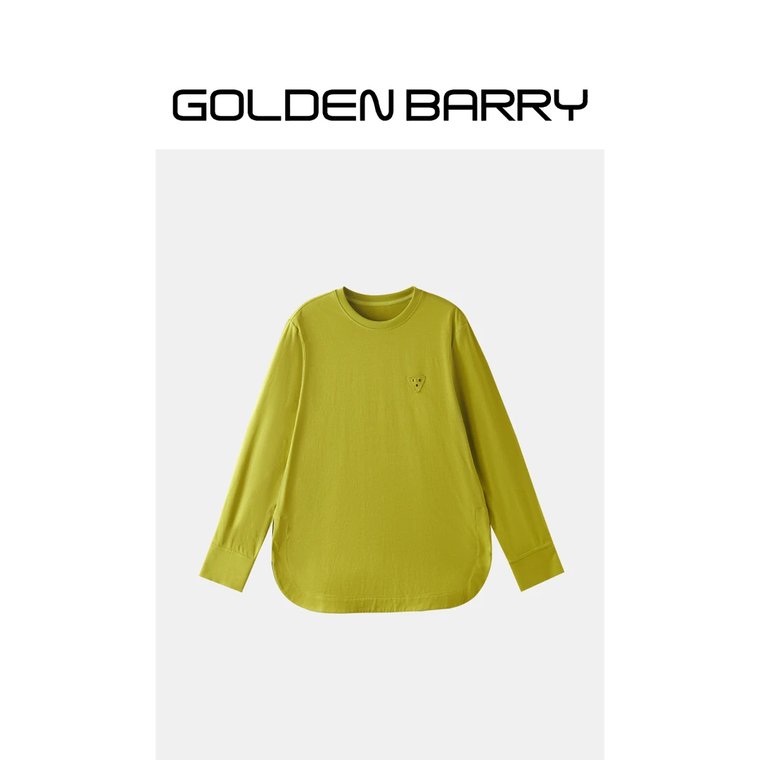 GOLDENBARRY【福 利】202346三角T恤圆领长袖经典宽松简约/微瑕