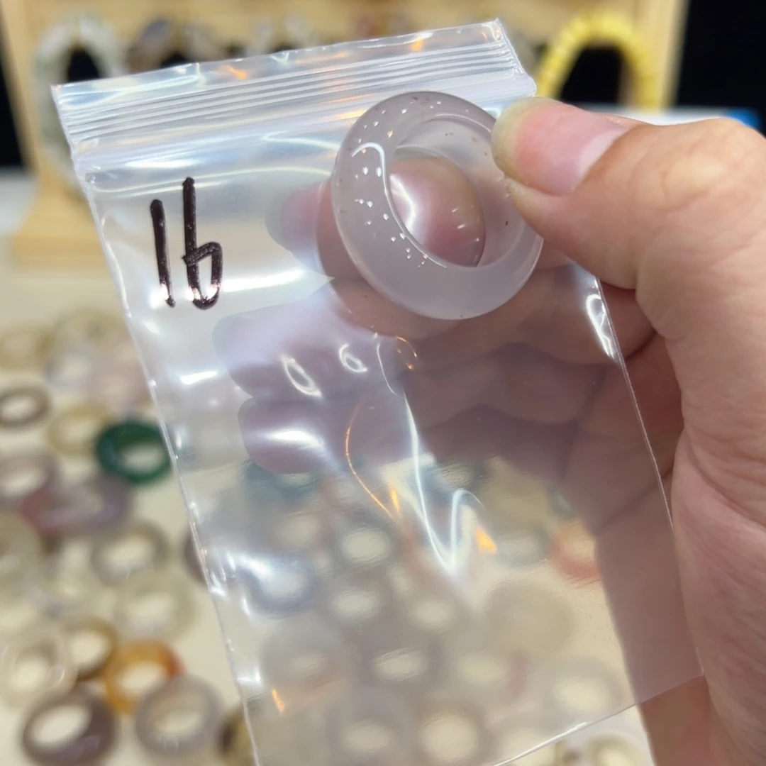 玛瑙/玉髓戒指未镶嵌16港18