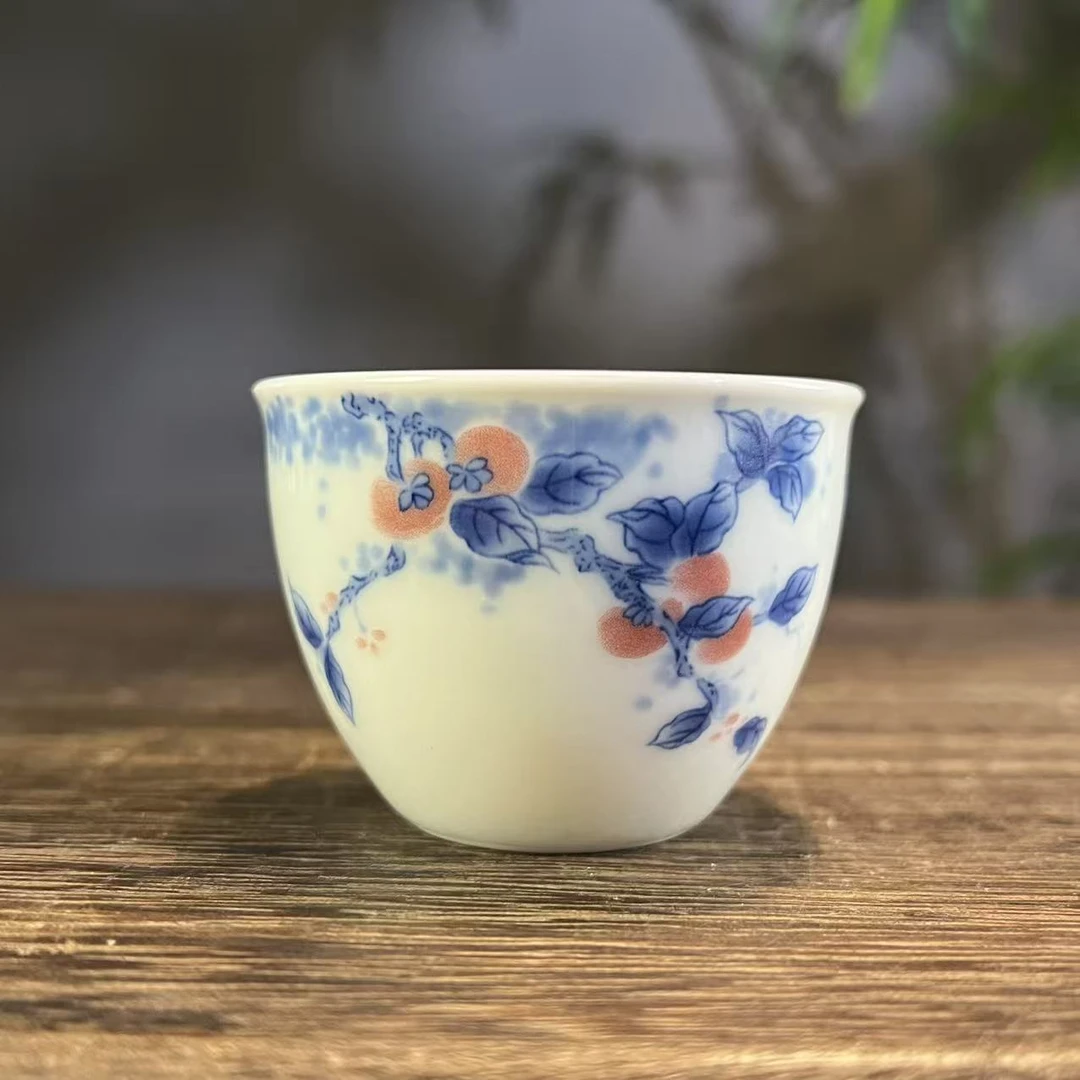 柿柿如意小缸杯 DC3273（陶瓷/紫砂/建盏/茶周边 > 紫砂 > 茶宠）