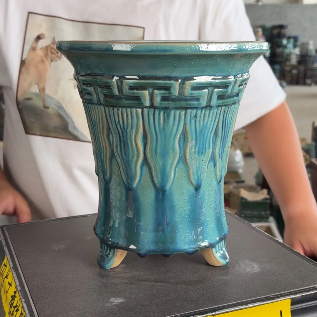 。一风堂石湾花盆 瑕疵 内17*19