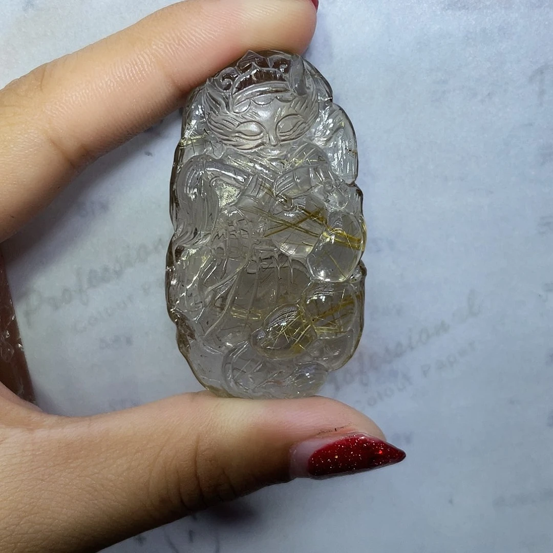 未镶嵌吊坠(不含链)发晶水晶吊坠