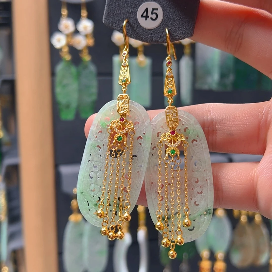 未镶嵌翡翠耳饰翡翠