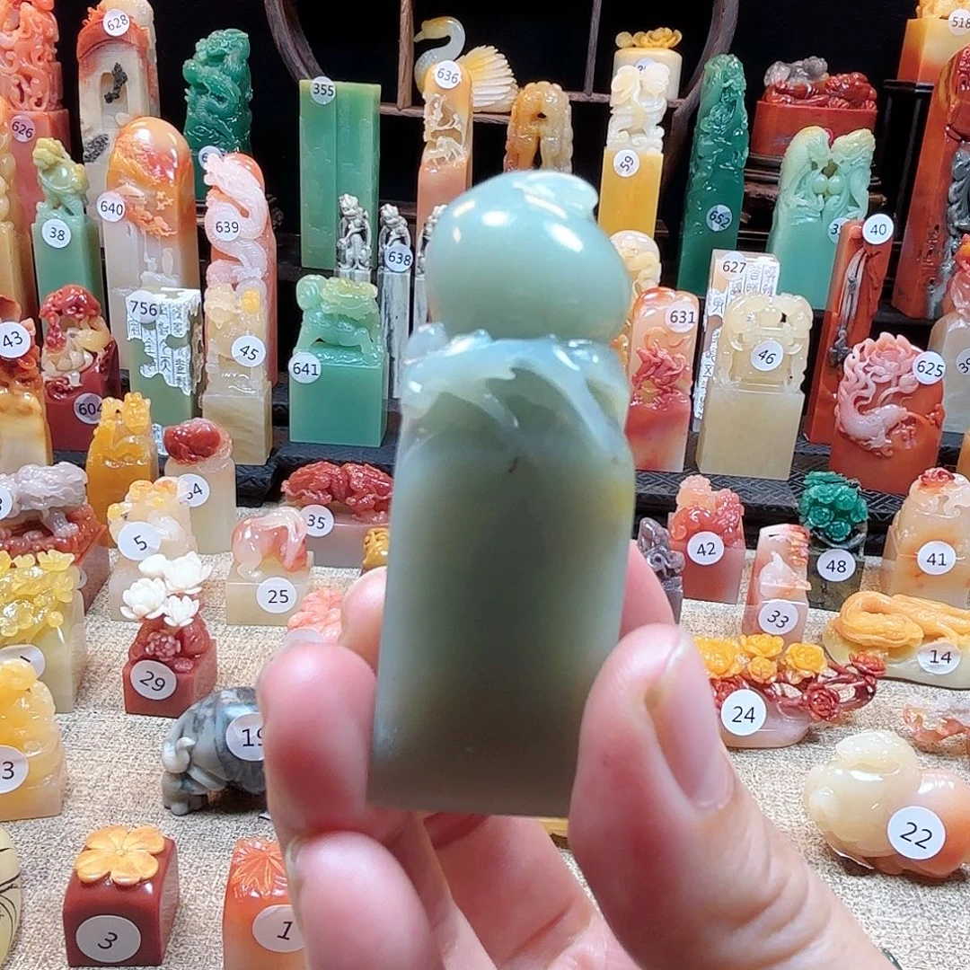 寿山石其他天青桃子