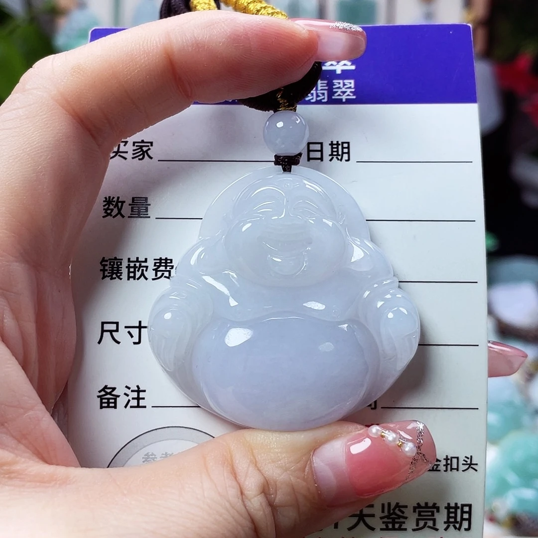 翡翠未镶嵌颈饰佛公27