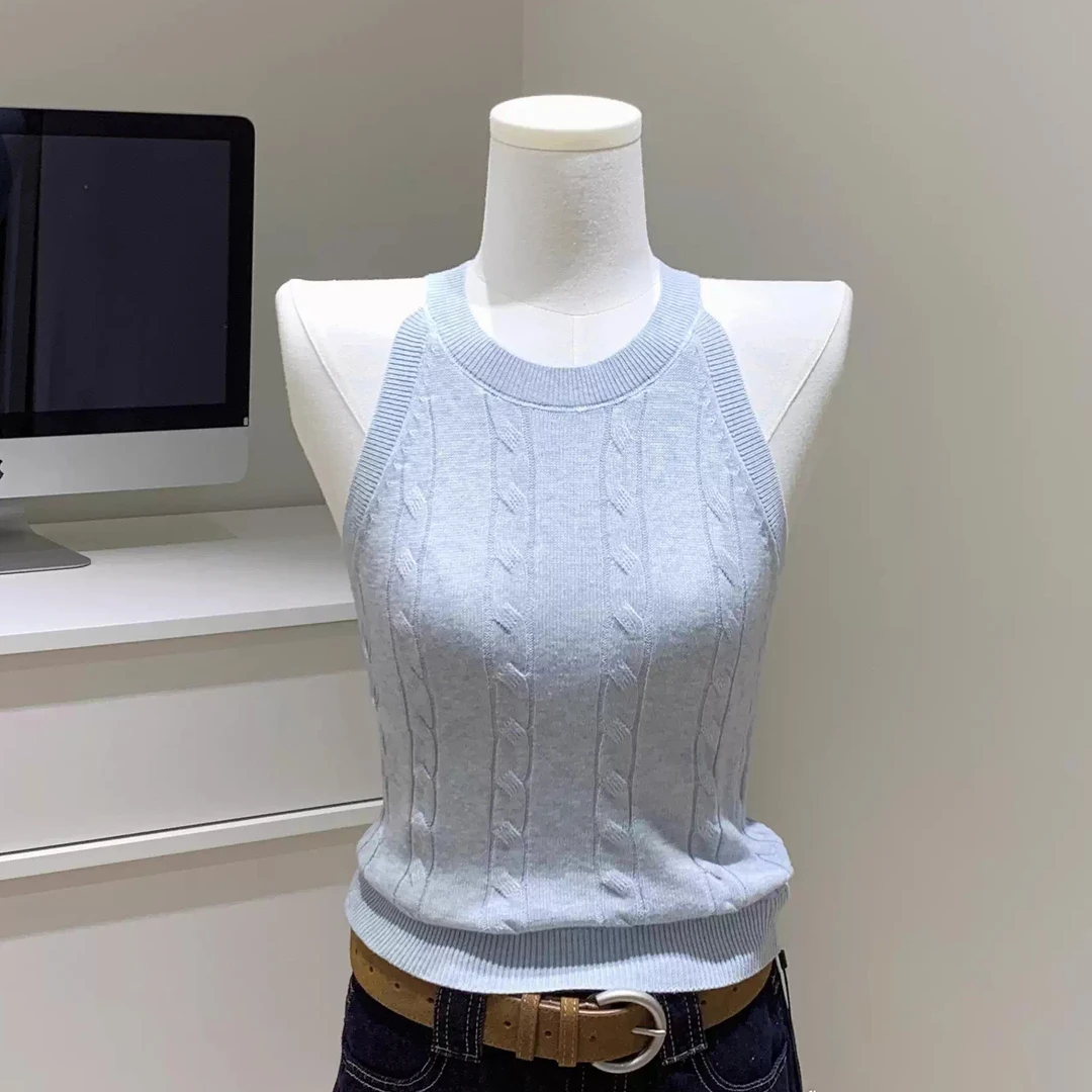 纯欲风甜辣风时尚背心夏季吊带女装无袖气质甜辣女士气质上衣