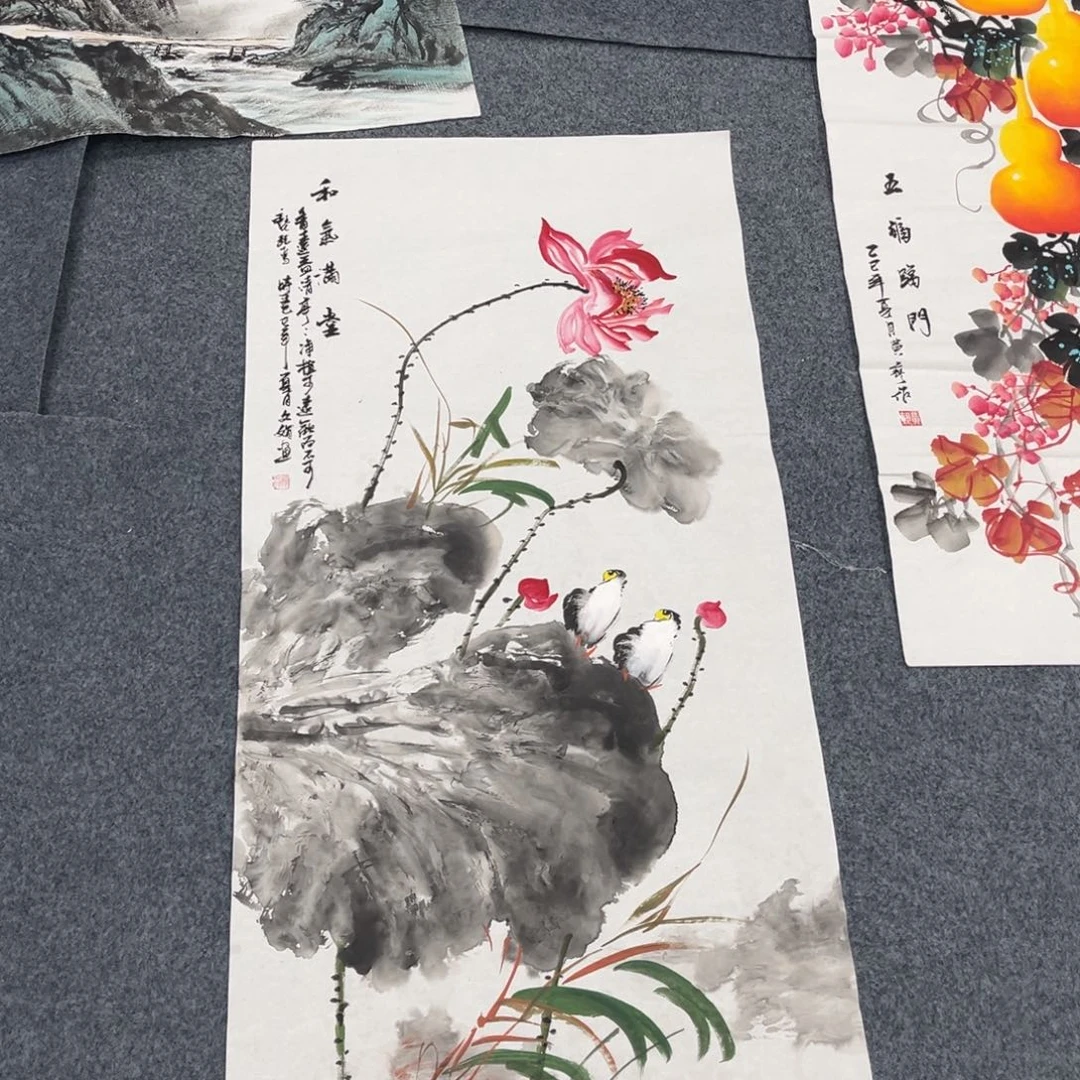 国画宣纸手绘，手工作品