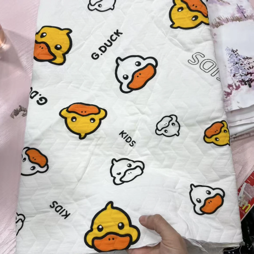 布料小黄鸭加厚夹棉1-1.2-1.5米多拍连裁