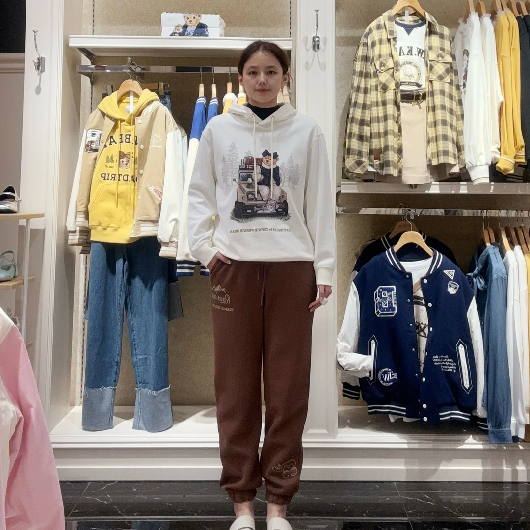 【女装优选YZ】Teenie Weenie小熊休闲女士简约时尚长裤TTTM24O904Z