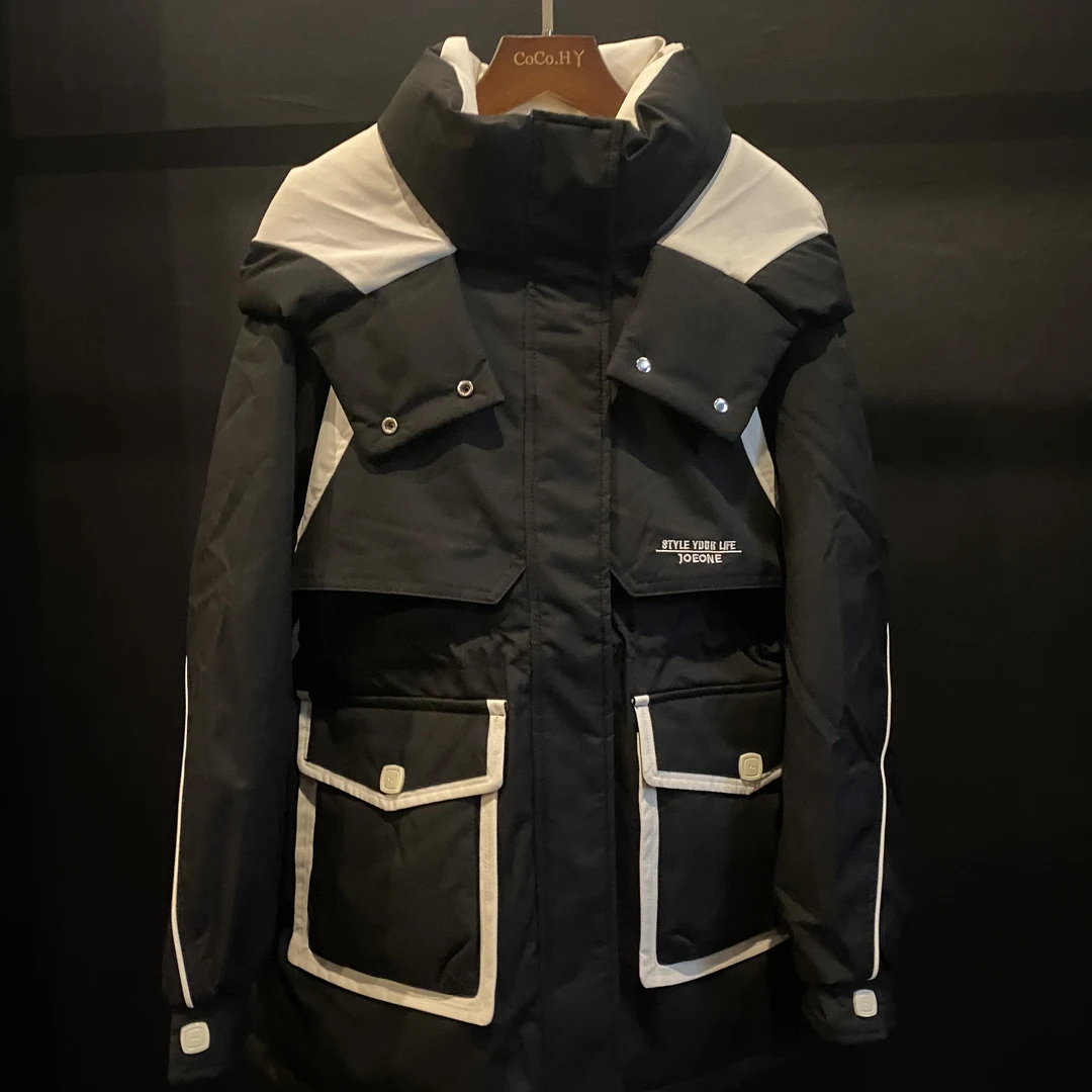 编号【A04】2025冬季新款白鸭绒免洗男女同款格子羽绒服