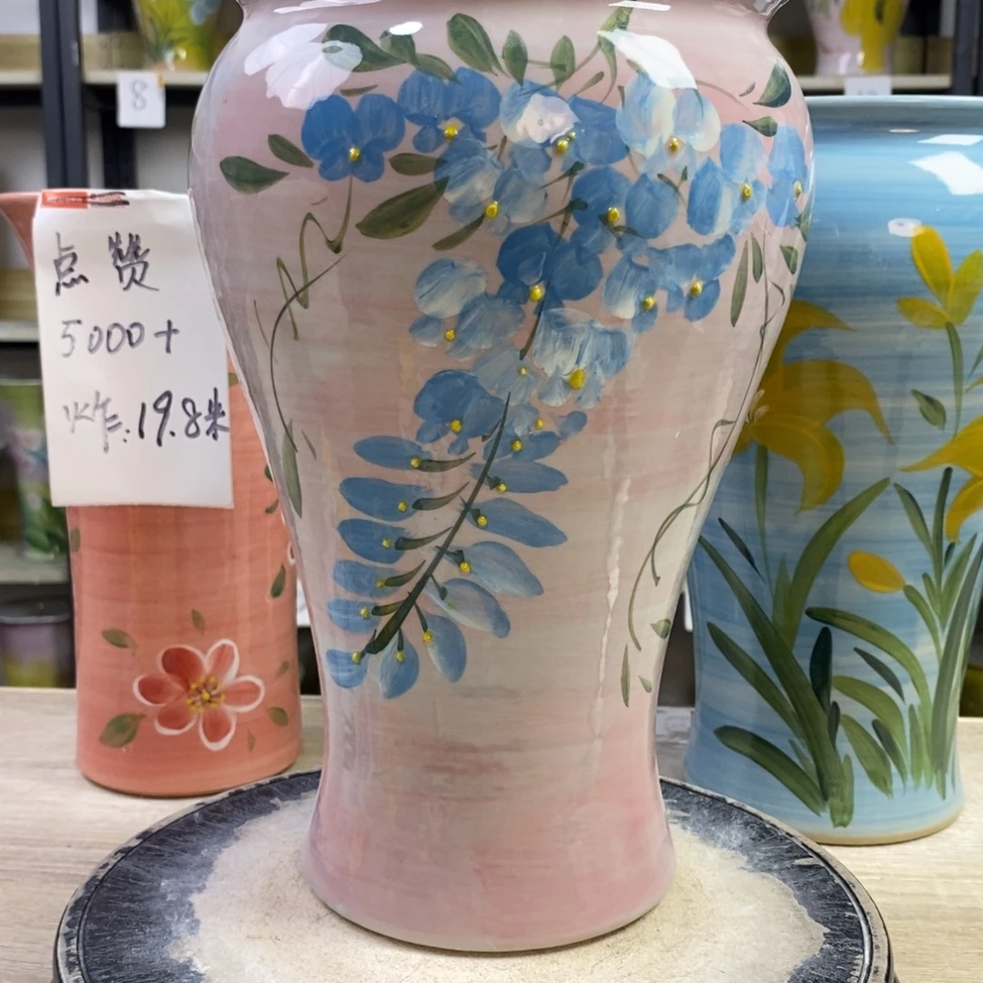 景德镇手工手绘陶瓷花盆