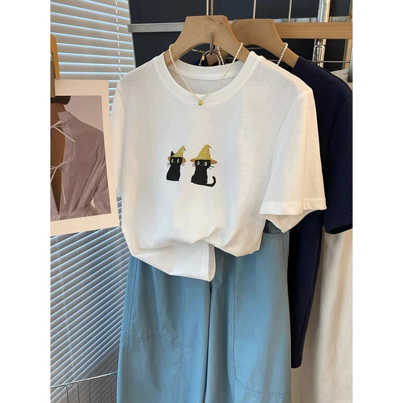 200斤大码女装2025夏季新款胖mm短袖t恤宽松显瘦遮肉半袖上衣