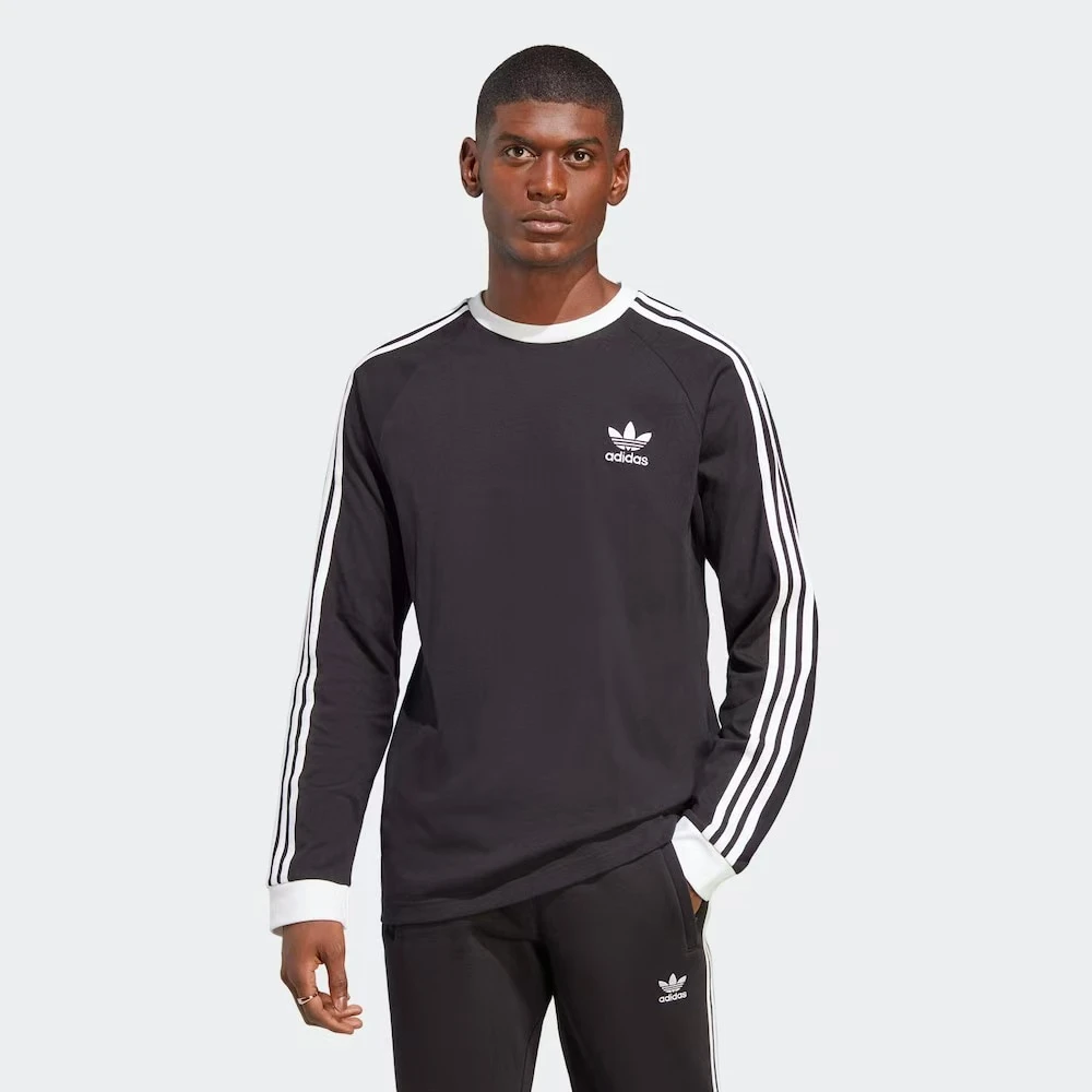 adidas/阿迪达斯【双十一好物】三叶草纯棉运动圆领长袖T恤IA4877