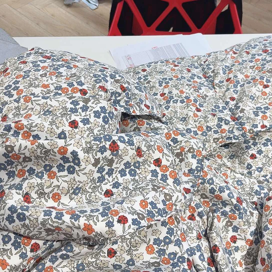 棉小虫花游羽绒子母被120*150