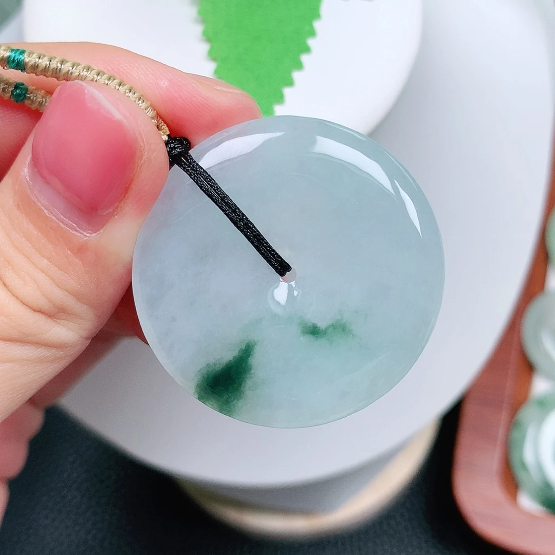 翡翠未镶嵌颈饰平安35-5,2